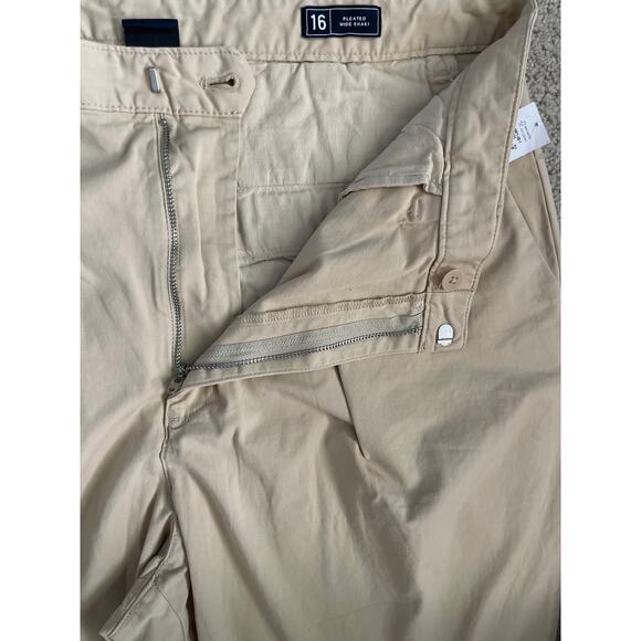 GAP Plus Size High Rise Pleated Wide Leg Khakis with Washwell Size 16 - Picture 7 of 12